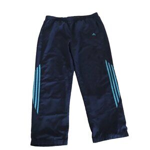 Y2K Adidas Windbreaker Track Pants Mens X-Large 3 Stripes Baggy Mesh Hip Hop VTG